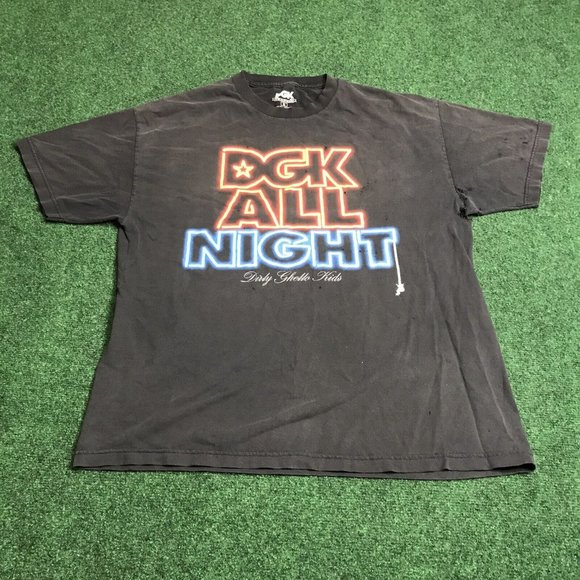 DGK All Night Designer Skating Skateboard Graphic T-shirt Men Adult XL Black - Picture 1 of 8